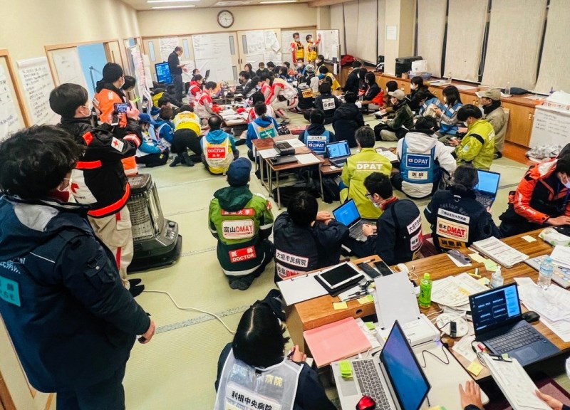 珠洲市保健医療福祉調整本部の活動の様子